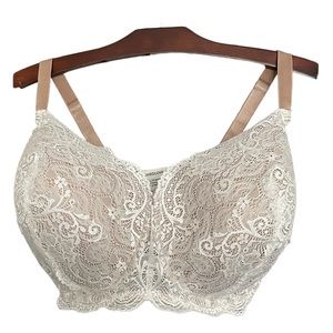 THIRDLOVE 24/7 Lace Balconette Bra Underwire Tan/Brown EUC Size 40H